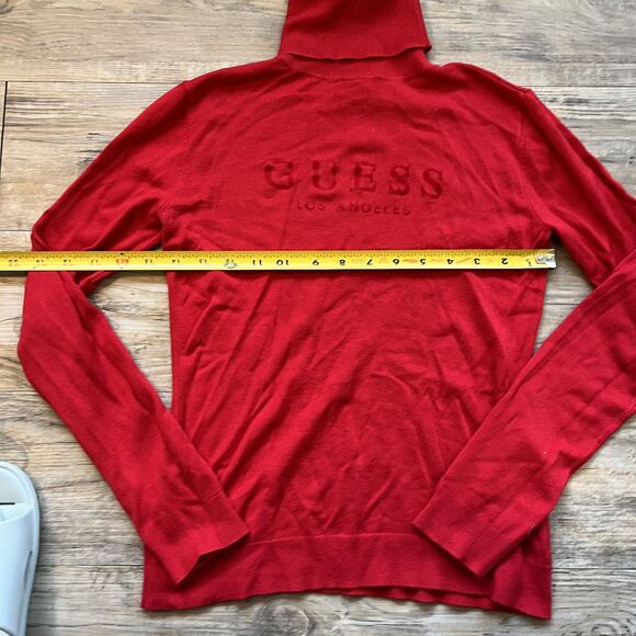 Guess Vintage Sweater Women's Small Turtleneck 90s Y2K Red Christmas Holiday - Picture 5 of 8